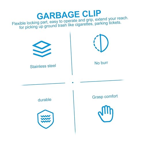 Miniatura 8 de Yardwe 2 herramientas de suelo, herramientas de agarre para palo, recogedor de basura, garra, recogedor de basura, herramienta de extensión, pinzas