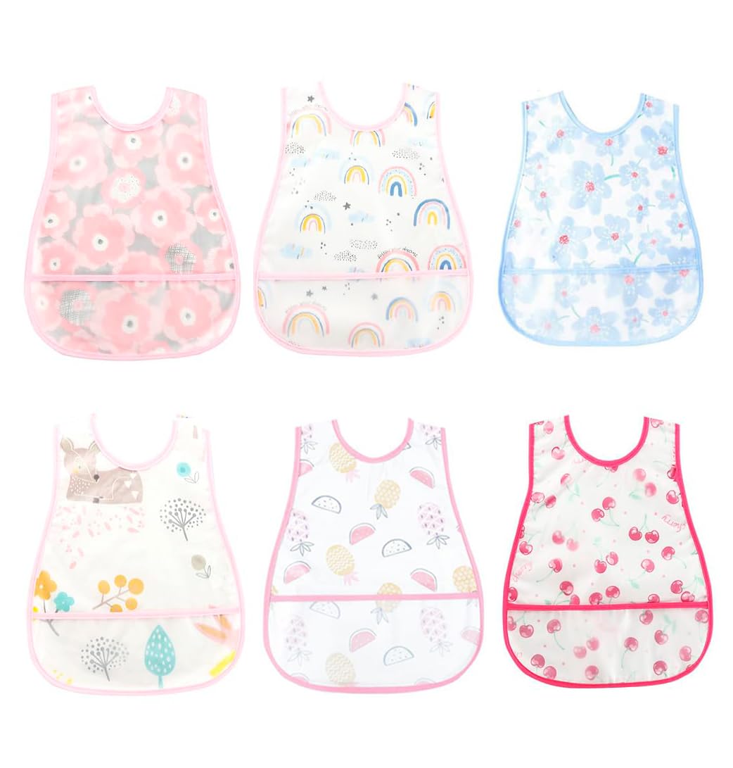 エプロン　6枚セット Amazon.co.jp: [MOMSMENU] お食事エプロン 6枚セット 食事用エプロン