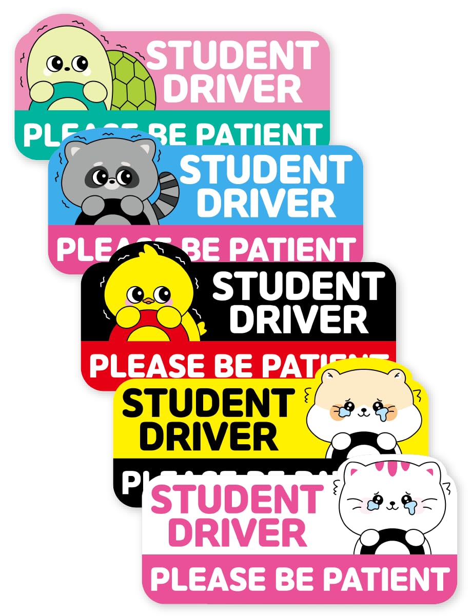 Photo 1 of HONGSI ART Student Driver Car Stickers (5 Pack)