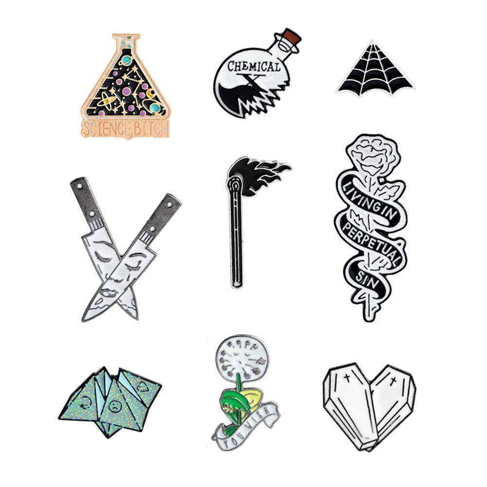 Cute Enamel Brooch Pin Sets Cartoon Animal Lapel Pin Badges for Women Girls Children Clothing Bag Decor