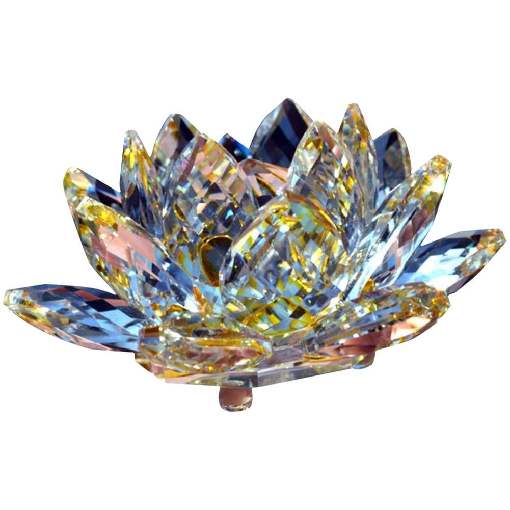 CTRLZS C Crystal Flower Figurine Decor Flower Decor Glass Craft Collection Paperweight Table Ornaments Souvenir Gift