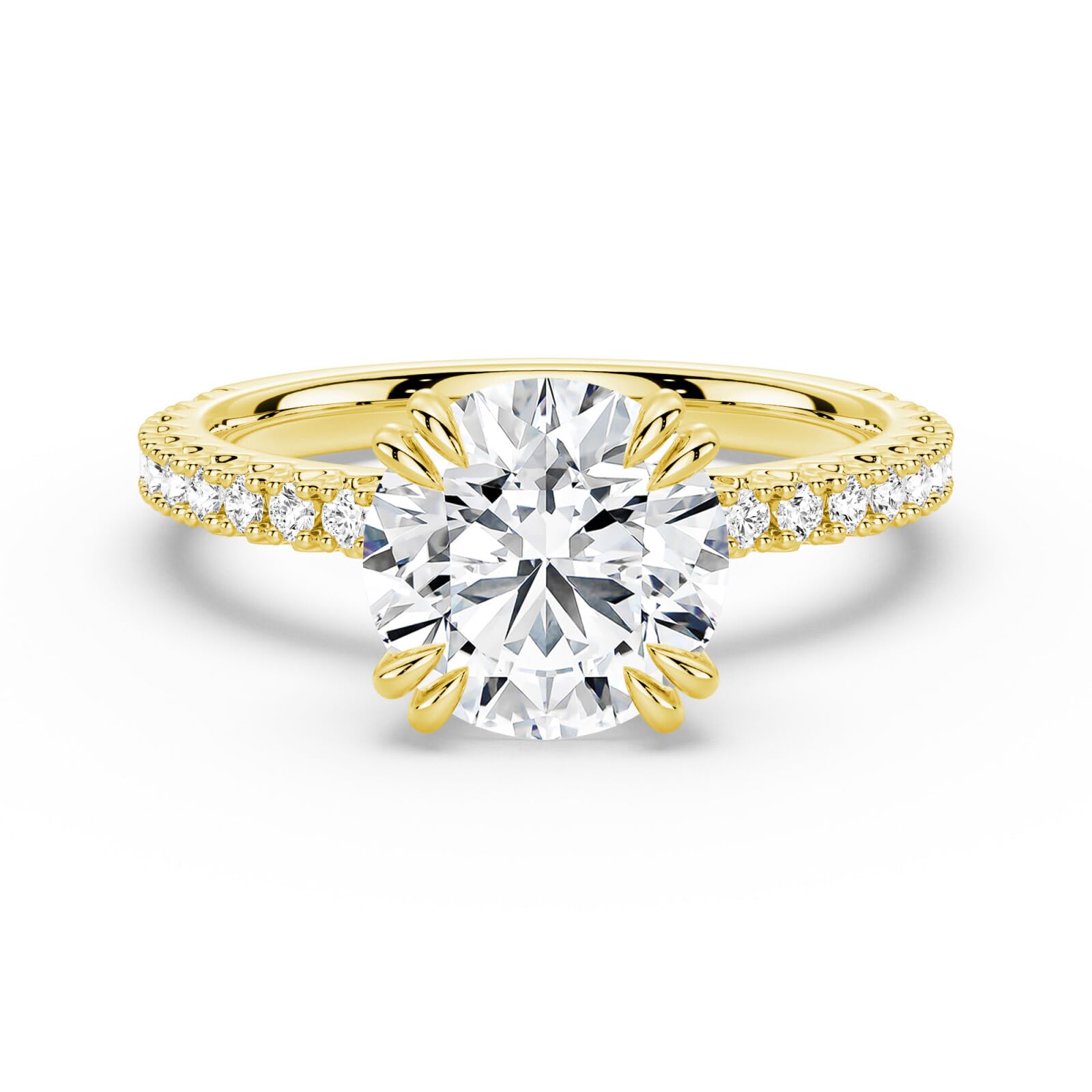 MSBLUE Pave Accent Moissanite