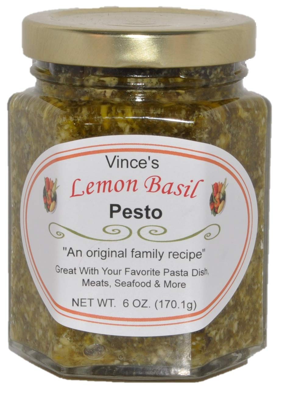 Vince'sItalian Gourmet Lemon Basil Pesto, Oz Jar