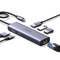 UGREEN Revodok 1061 Hub USB C Ethernet Gigabit HDMI 4K PD 100W Carica Adattatore Type