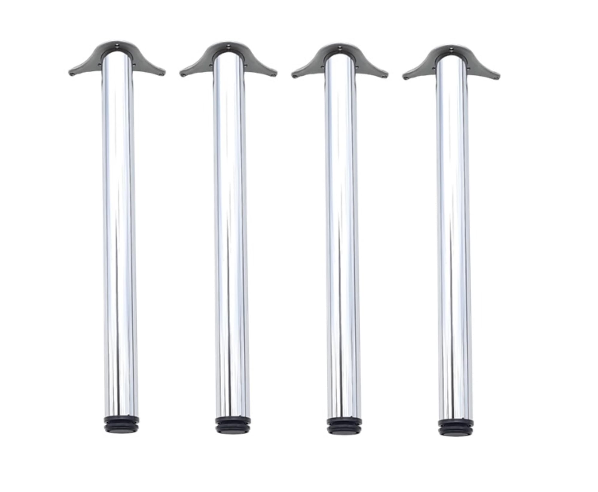 durante® TFD23 Tischbeine höhenverstellbar Chrom 4er Set H 710 mm