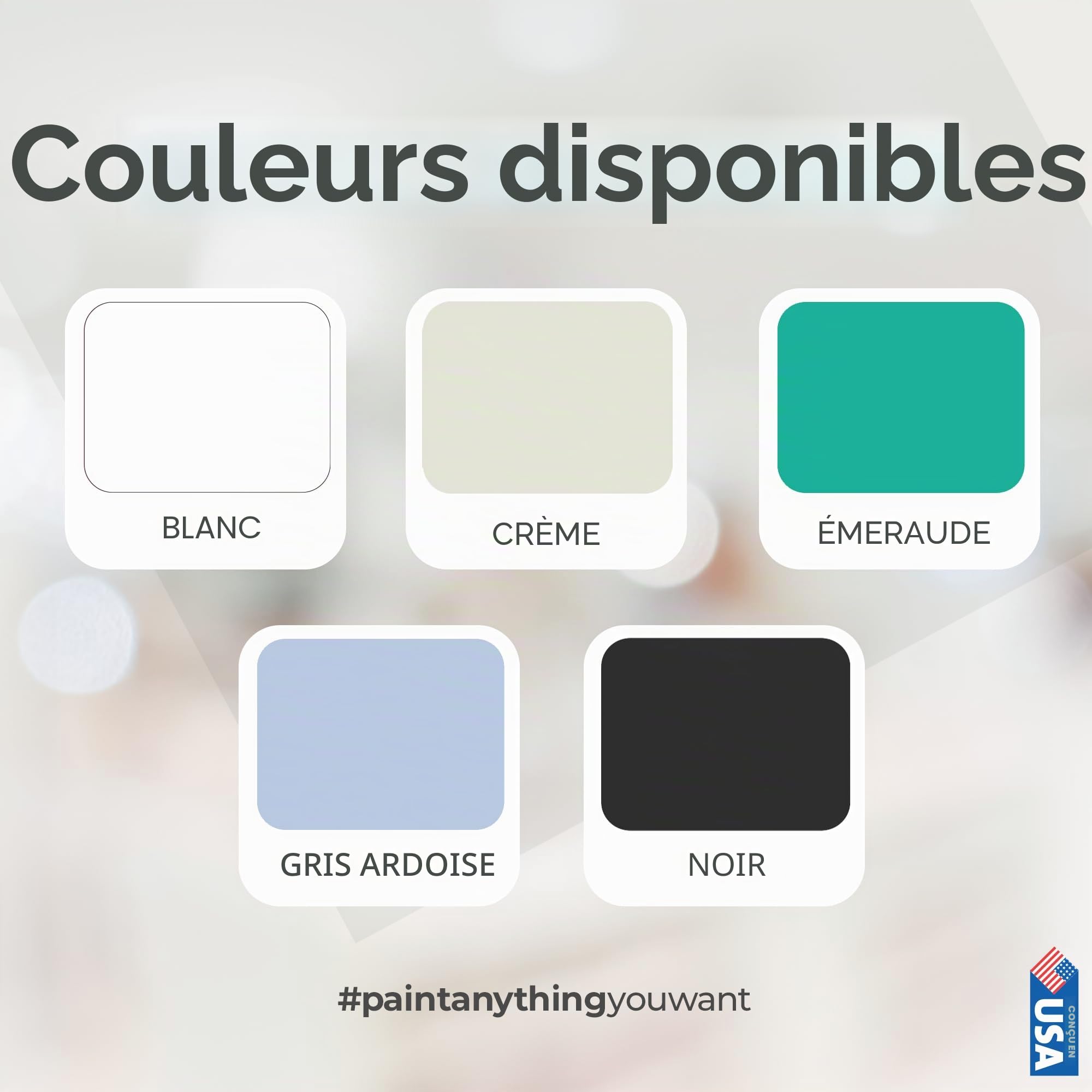 PENTAUSA Peinture Multisupport – Pour Bois, Armoires de Cuisine, Céramique, Métal, Carrelage – Mate, Lavable & Sans Apprêt (Noir, 250 ml)