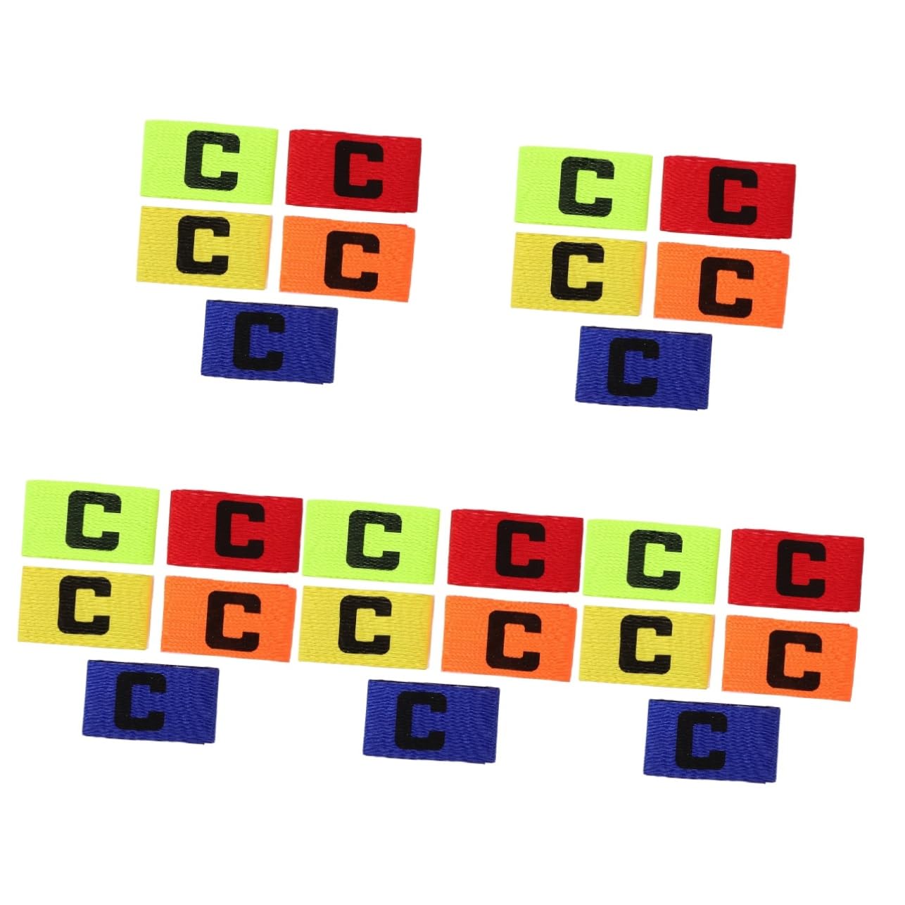 Sosoport 25pcs Elastic Soccer Captain Armbands Wear-Resistant Arm Bands for Team Sports Comfortable and Breathable Bands for Football Basketball and More