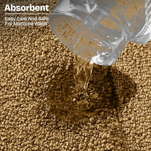 Image of enera Microfibre Bath Mat | Soft & Absorbent 2650 GSM | Non-Slip Latex Backing | Quick Dry, Washable Multipurpose Floor Mat for Bathroom, Bedroom, Kitchen & Home (Opella 40 x 60 cm) (Canyon Brown)
