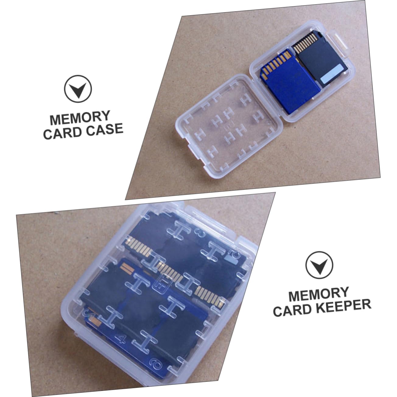 Balacoo 20pcs Micro Card Holder Storage Case Sturdy Plastic Card Organizer Box