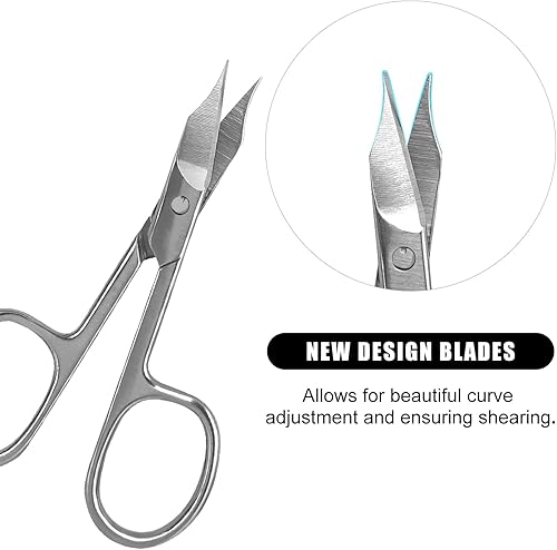 Miniatura 4 de Tijeras profesionales para uñas y cutículas, 2 en 1, tijeras de manicura para hombres, kit multiusos de acero inoxidable para cutículas, pedicura y