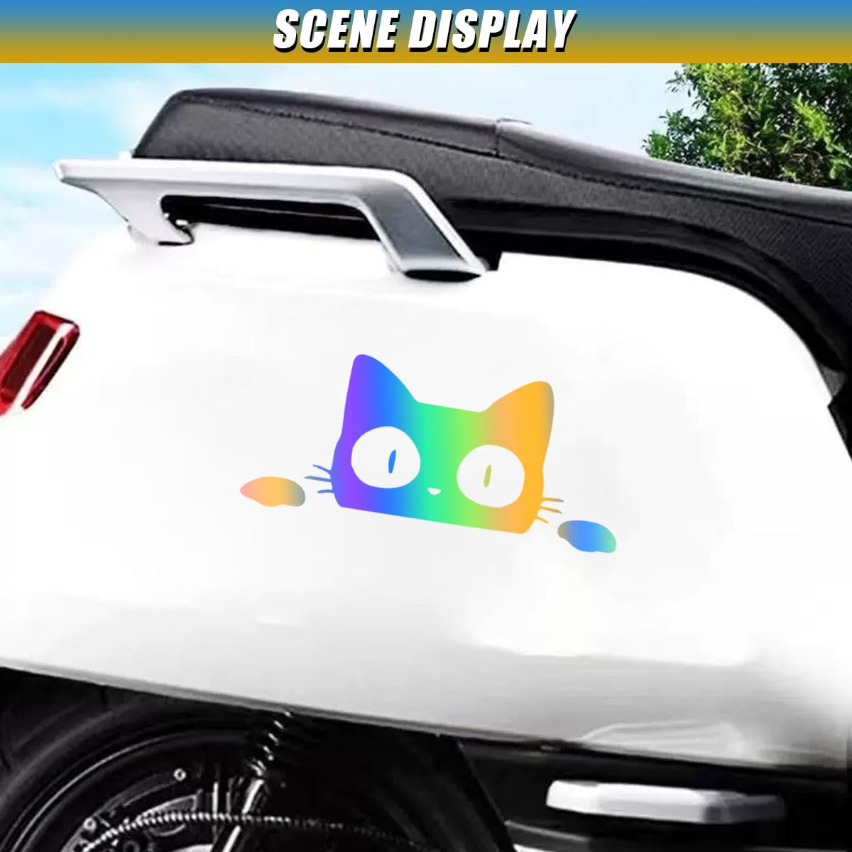 Cute Cat Car Decal Vinyl Sticker Waterproof Car Bumpr Sticker Decal Automotive Exterior Decorations Accessory for Cars Truck — view 4