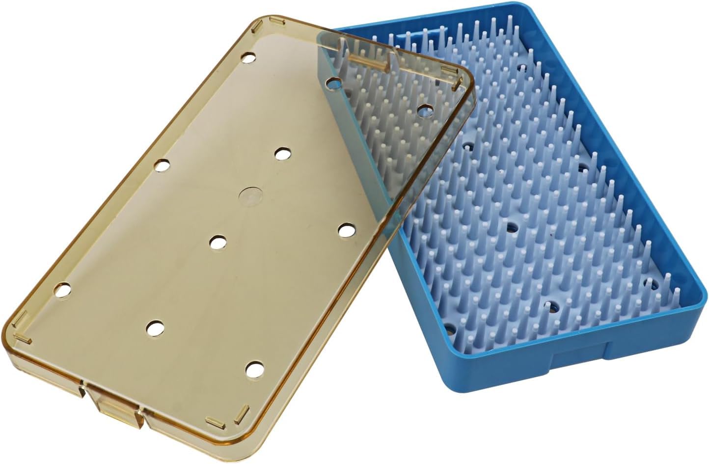 L/M/S Caja de almacenamiento de instrumentos autoclavable para instrumentos con bandeja de esterilización con alfombrilla de silicona (L)