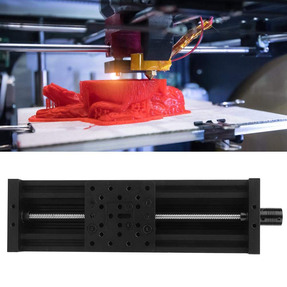 Guida Lineare 8mm con Vite a Ricircolo di Sfere, Attuatore CNC in Lega di Alluminio per Stampante 3D, di Scorrimento Lineare 300mm Nero