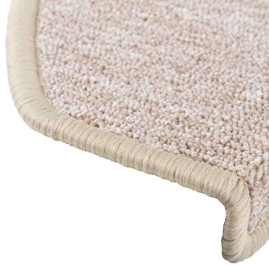 30er Set Treppenmatten Taupe 65x24cm Halbrund Stufenmatten rutschfest Trittschutz Treppenstufen Abdeckung Schalldämmend Treppenschutzmatte