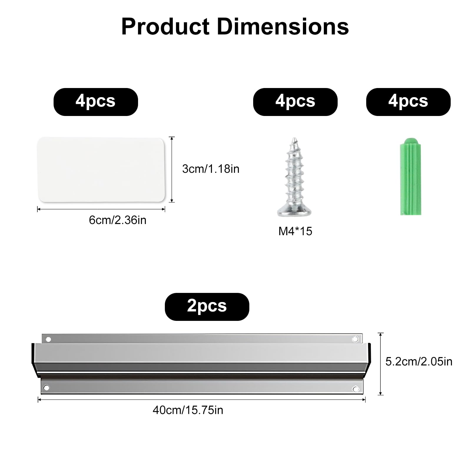 2 Stück 40 cm Bonhalter Gastronomie Bonschiene Aluminiumlegierung Tab Grabber Selbstklebend Bon Klemmleiste Gastronomie Klemmleiste für Bar Büro Bestellung Ticket