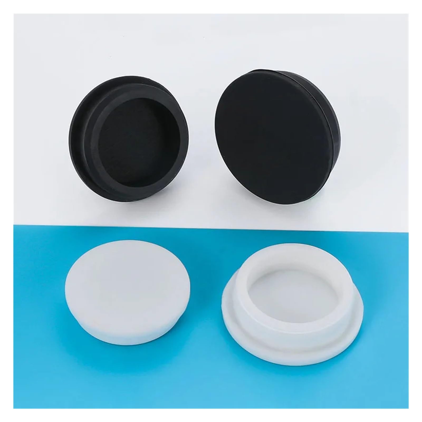 Gumowa uszczelka z gumy silikonowej zaślepka 6,8 mm 7,3 mm do 25 mm uszczelka w kształcie litery T wysoka temperatura (biały, 8 PCS-20 mm)