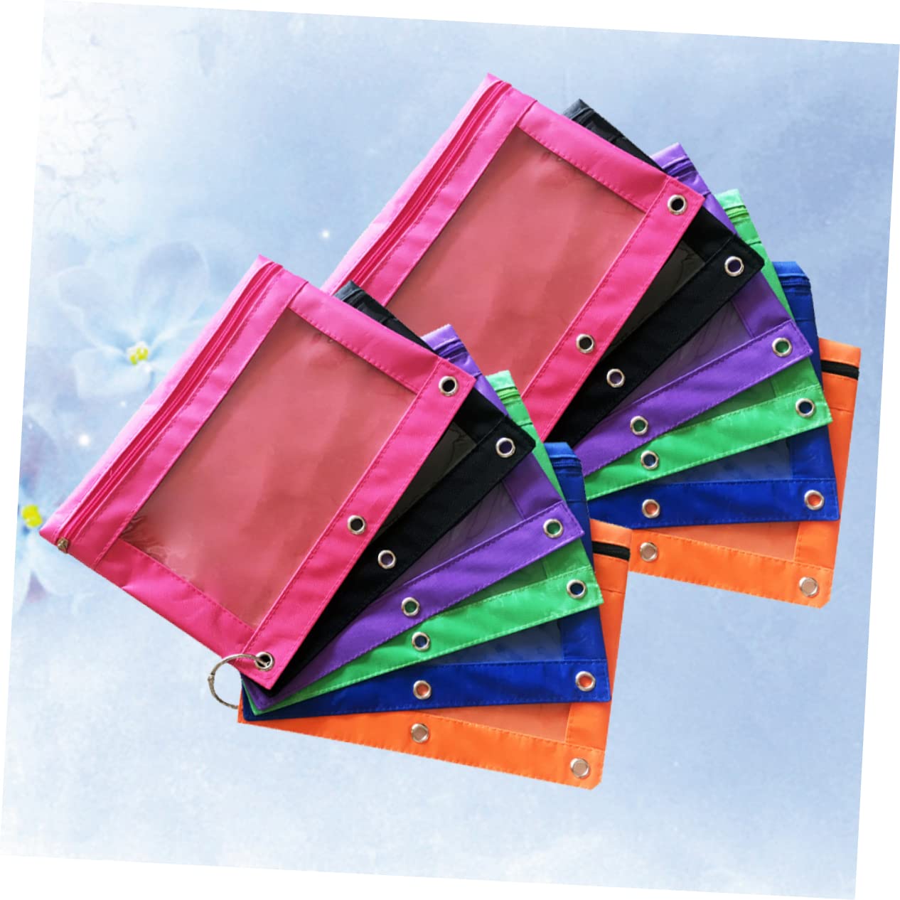 Estuche para Lápices Transparente Oxford 12 Piezas, Bolsa de Papelería