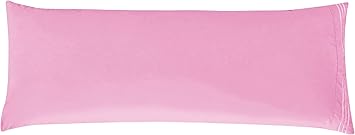 Elegant Comfort Luxury Ultra-Soft 1-Piece Body Pillowcase - 1500 Premium Hotel Quality Microfiber Double Brushed - Wrinkle Resistant, Body Pillowcase Size, Light Pink