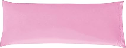 Elegant Comfort Luxury Ultra-Soft 1-Piece Body Pillowcase - 1500 Premium Hotel Quality Microfiber Double Brushed - Wrinkle Resistant, Body Pillowcase Size, Light Pink