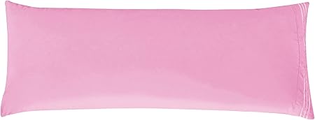 Elegant Comfort Luxury Ultra-Soft 1-Piece Body Pillowcase - 1500 Premium Hotel Quality Microfiber Double Brushed - Wrinkle Resistant, Body Pillowcase Size, Light Pink