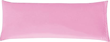 Elegant Comfort Luxury Ultra-Soft 1-Piece Body Pillowcase - 1500 Premium Hotel Quality Microfiber Double Brushed - Wrinkle Resistant, Body Pillowcase Size, Light Pink