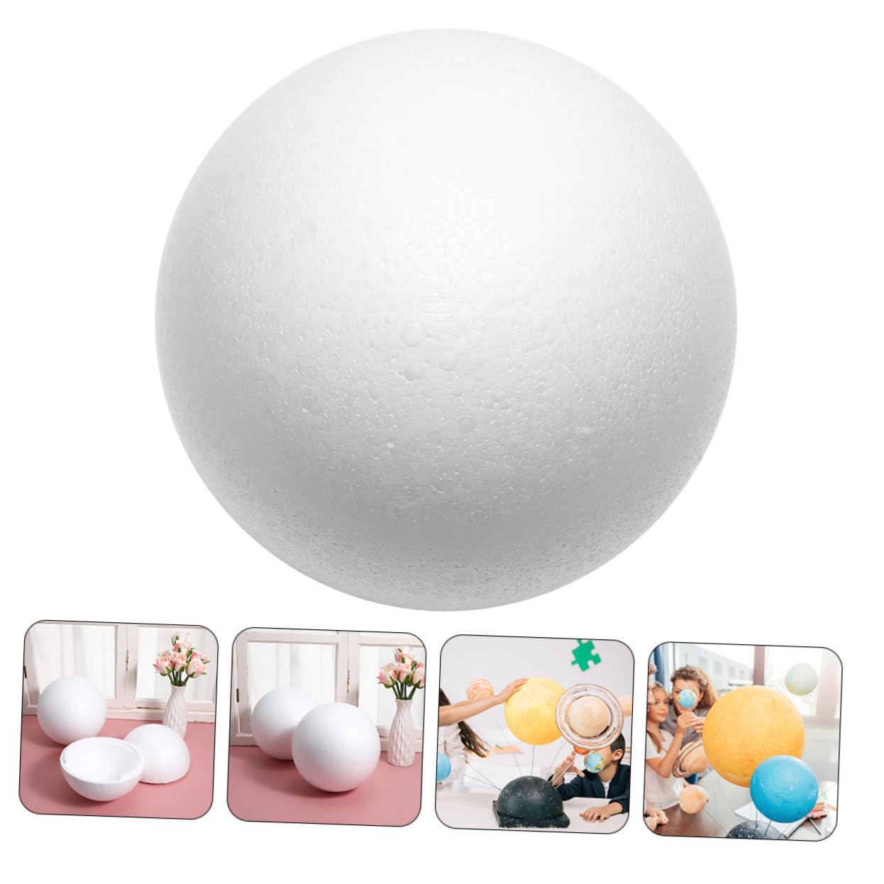 Tofficu 3 Stück DIY Deko Polyschaum Hohlkugeln Blumenschaum Halbe Polystyrol Bastelkugeln Bastelschaum Filzkugeln Schaumstoff Nach Maß Zugeschnitten Schaumstoff Golfbälle