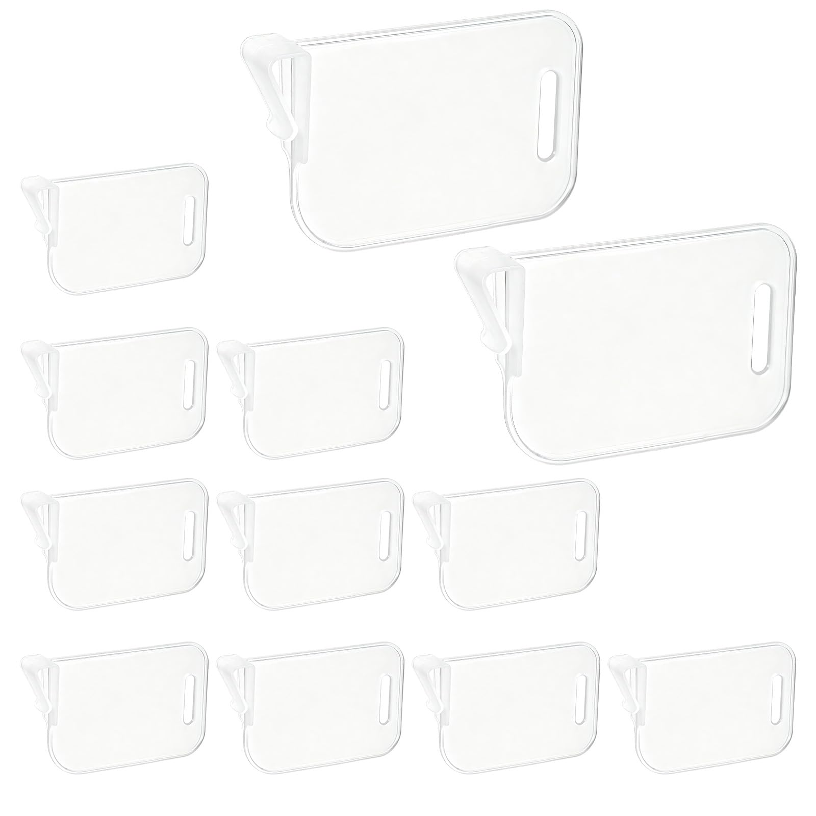Penitue 12pcs Card Box Dividers, PP Plastic Trading Card Dividers Securely Separator Clips Cardboard Side Wall Storage for Sports Baseball Cards Collection