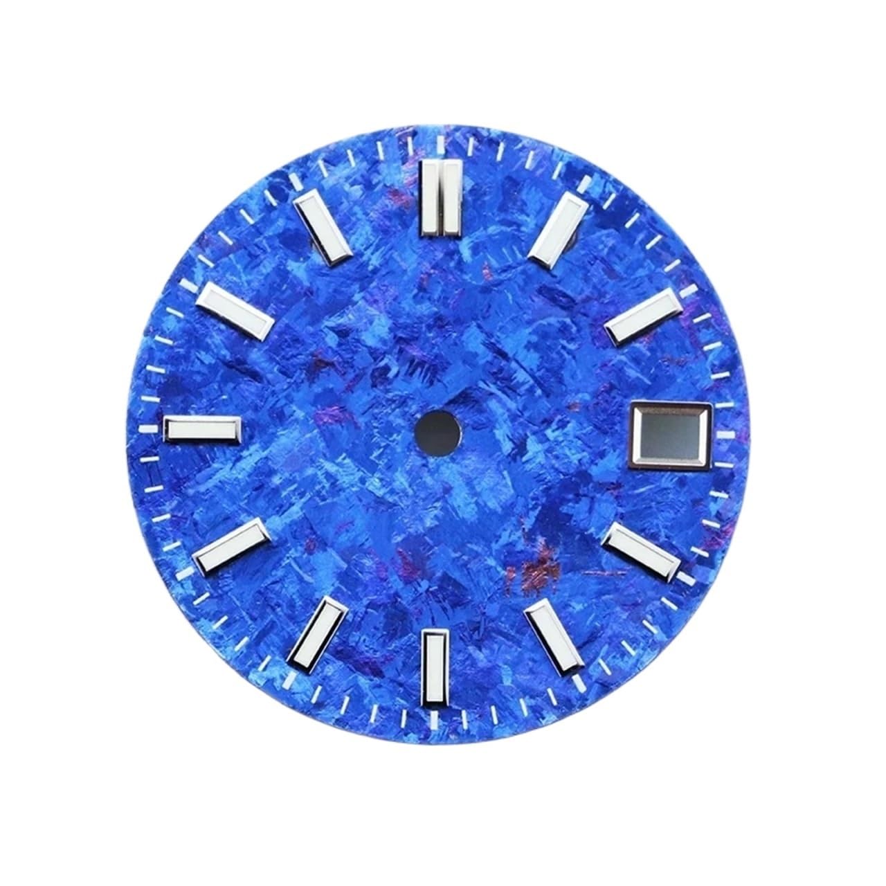 Cadran NH35 sans logo 28,5 mm bleu pour remplacer un cadran rayé