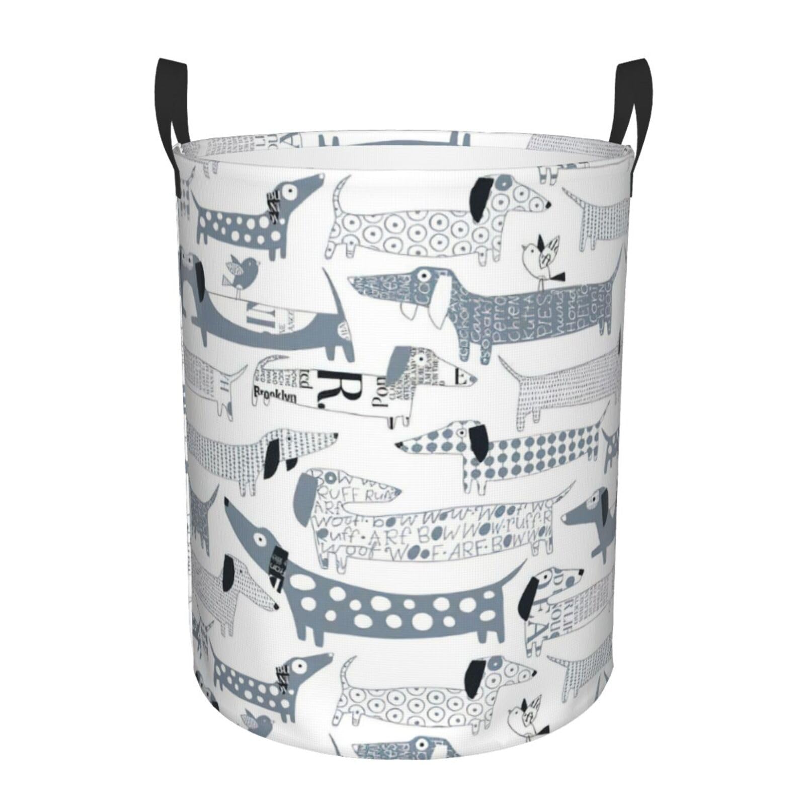 Cute Dachshund Dog Laundry Hamper, Personalized Dirty Clothes Hamper Storage Basket For Bathroom Bedrooms