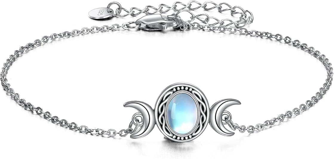 YFN Triple Moon Goddess Necklace Sterling Silver Pentagram Pentagram Opal/ Turquoise Pendant Necklace Pagan Wiccan Magic Amulet Tree of Life Jewellery for Women Men 18 Inch, Sterling Silver, Opal YFN Triple Moon Goddess Necklace Sterling Silver Pentagram Pentagram Opal/ Turquoise Pendant Necklace Pagan Wiccan Magic Amulet Tree of Life Jewellery for Women Men 18 Inch, Sterling Silver, Opal