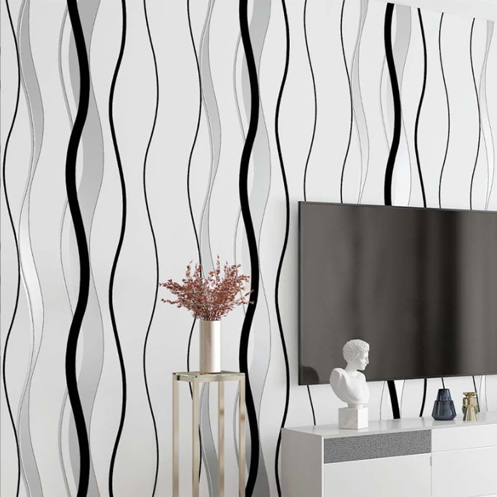 Papier peint intissé 3D crème rustique pour chambre à coucher et salon TV