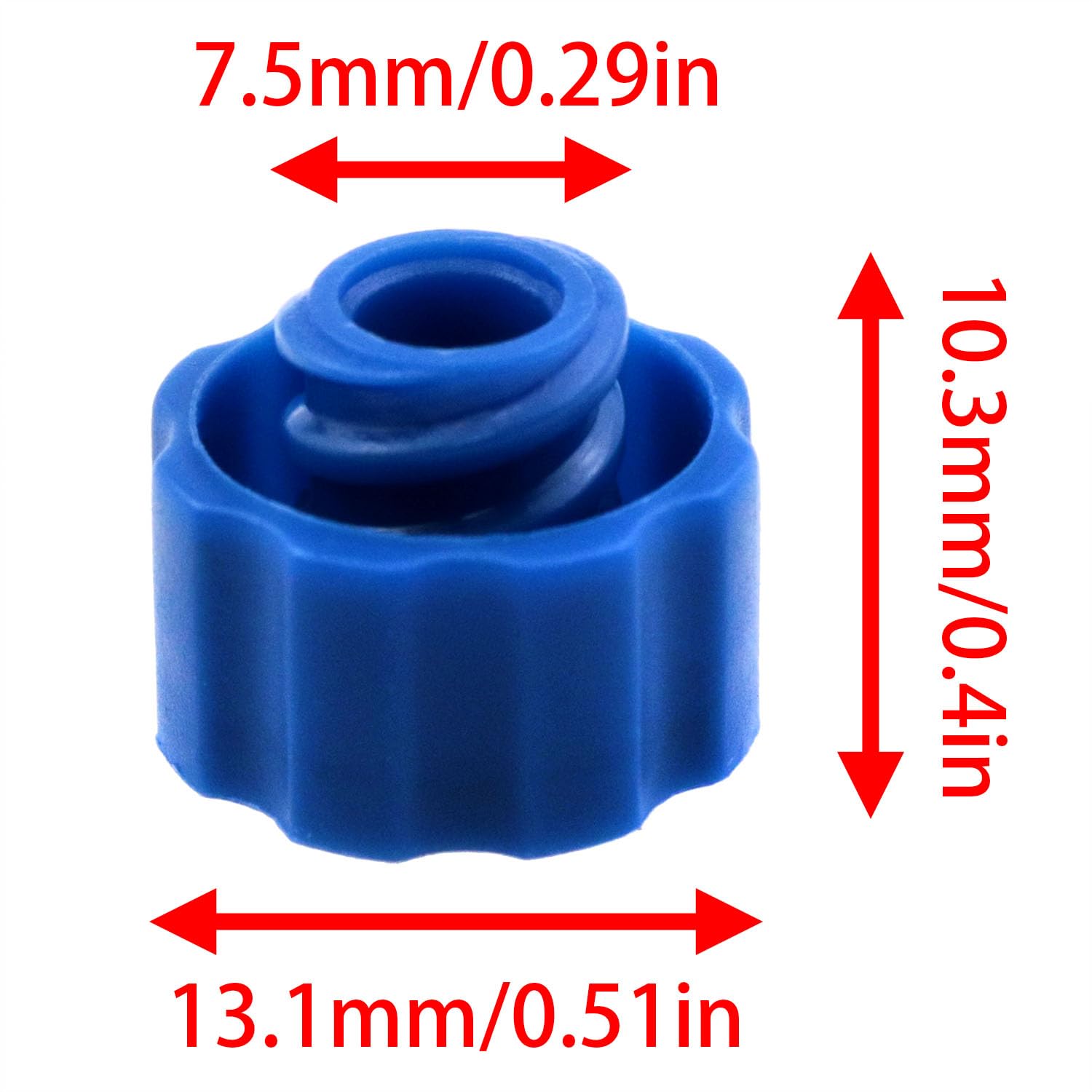 zutisay No Needle Luer Lock Caps Syringe Luer Lock Cap Easy Grip Syringe Tip Cap for Glue Paint Craft and Industrial Production (Blue) 60PCS