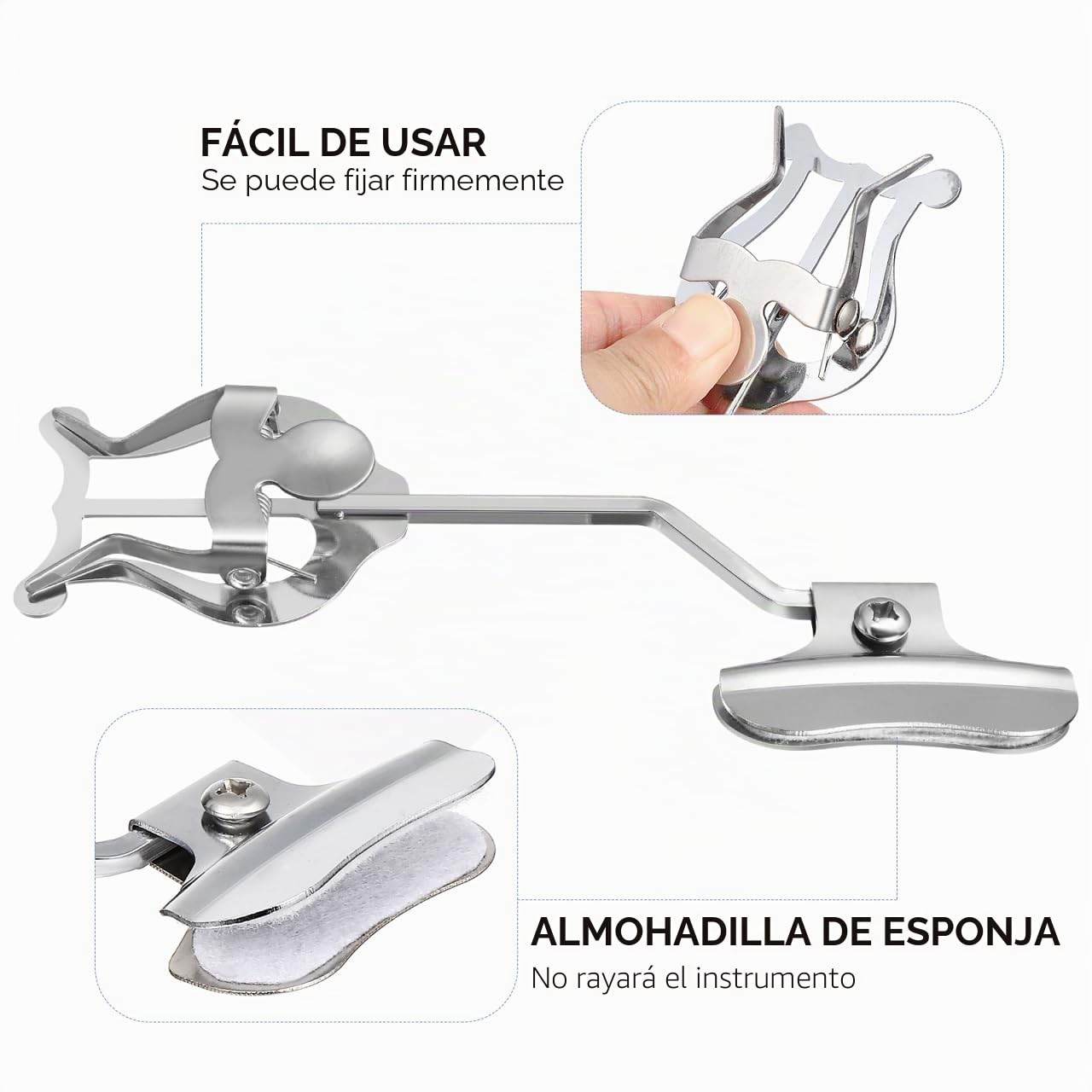 Vaguelly Soporte De Lira Para Partituras De Trompeta Y Trombón Clip Ligero Compacto Para Música De Marcha Fácil De Transportar Accesorio Para Músicos