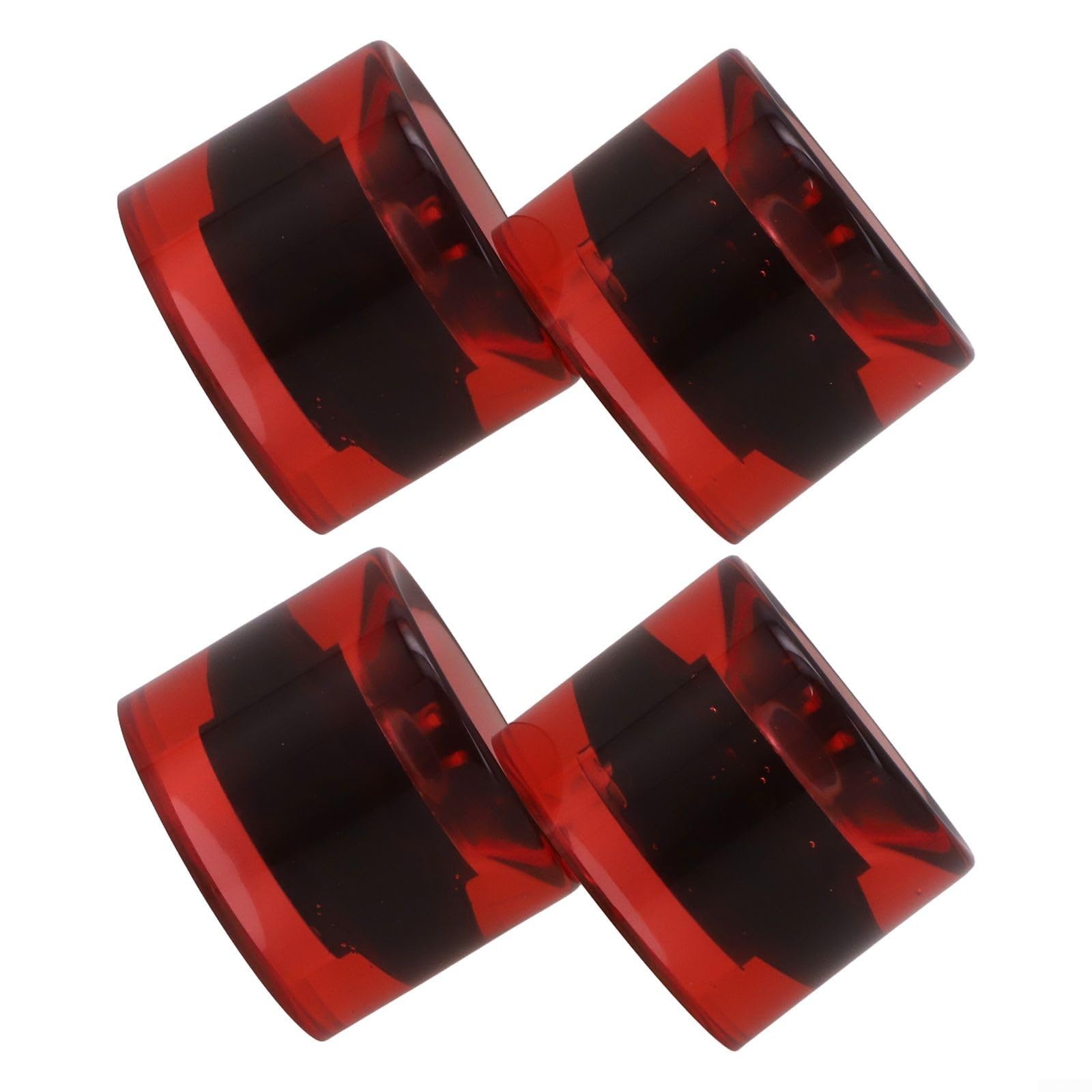 Lot de 4 roues de skate 60 x 45 mm 78A avec roulements ABEC9 pour longboard et skateboard (rouge B)
