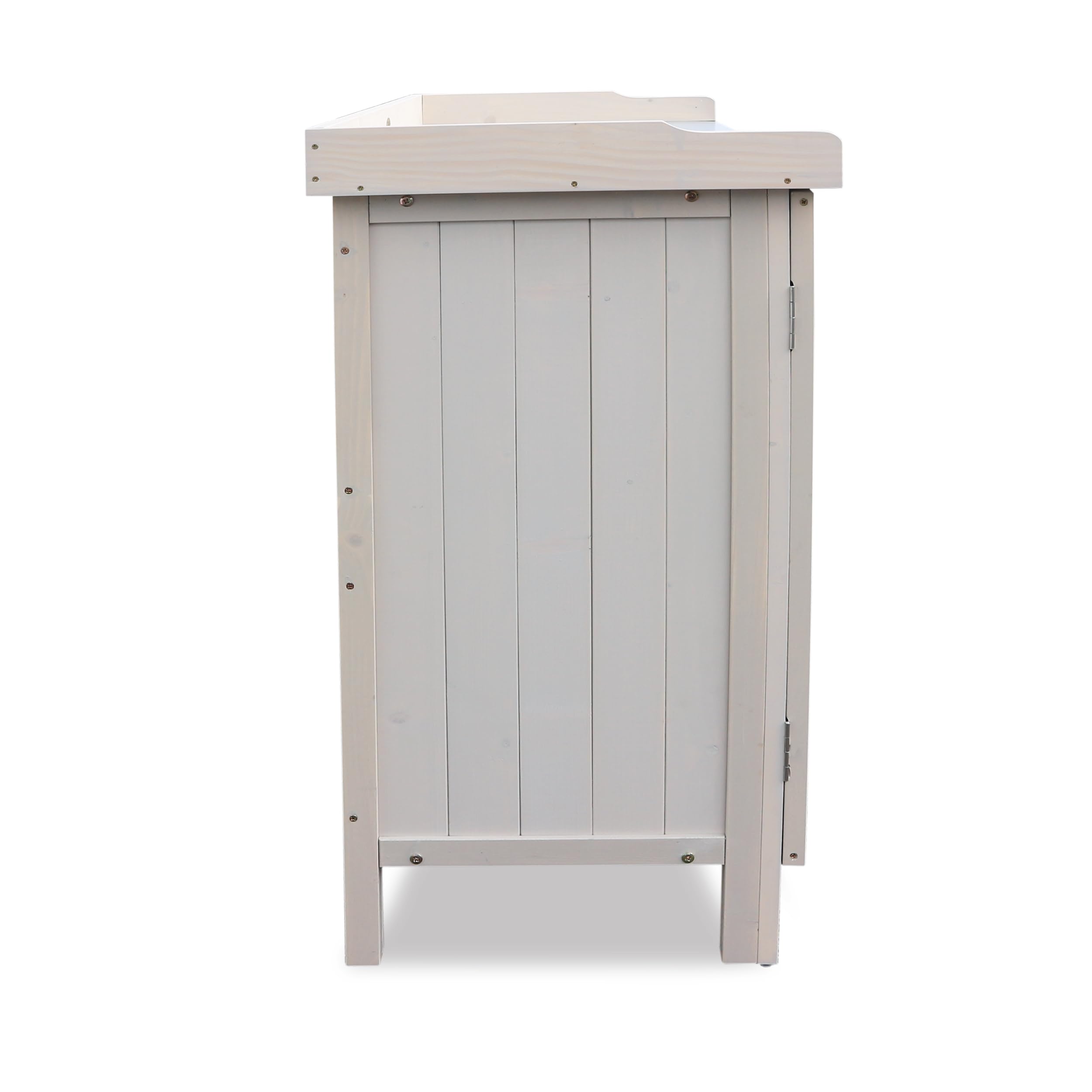 HABAU Gartenschrank Lino mit integriertem Pflanztisch wetterfest lasiert Holz 98 x 48 x 95 cm