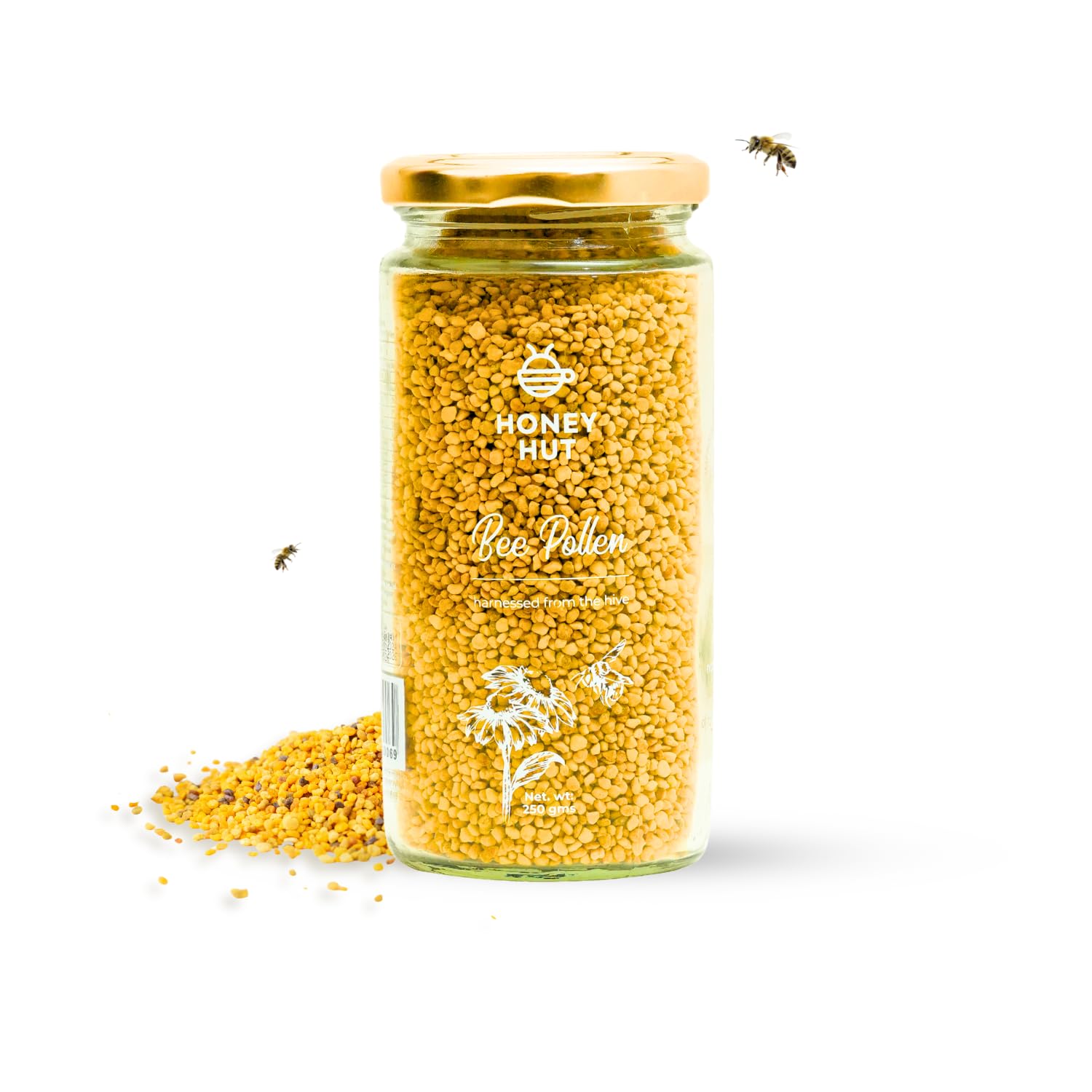 Honey Hut Pure Bee Pollen Granules 250gm, Plant Based Protein Premium Honey Beepollen, Rich in Antioxidants & Amino Acids, Add to Salads, Yoghurt and Smoothies I Dietary Supplement-picture-29