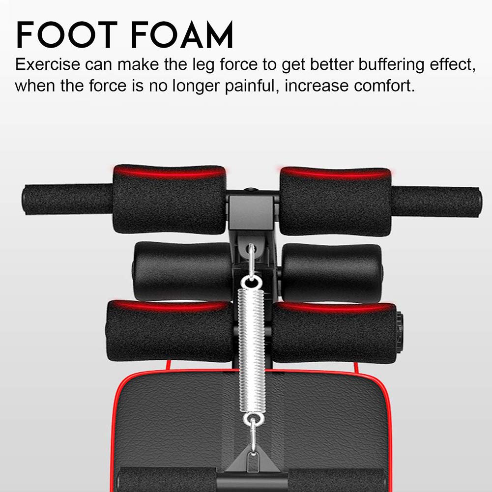 Banco de Abdominales Plegable Ajustable Tabla de Abdominales Entrenamiento Deportivo Ejercicio de Entrenamiento de Empuje Músculos Equipo de Fitness, para Gimnasio en casa, Carga 550LBS
