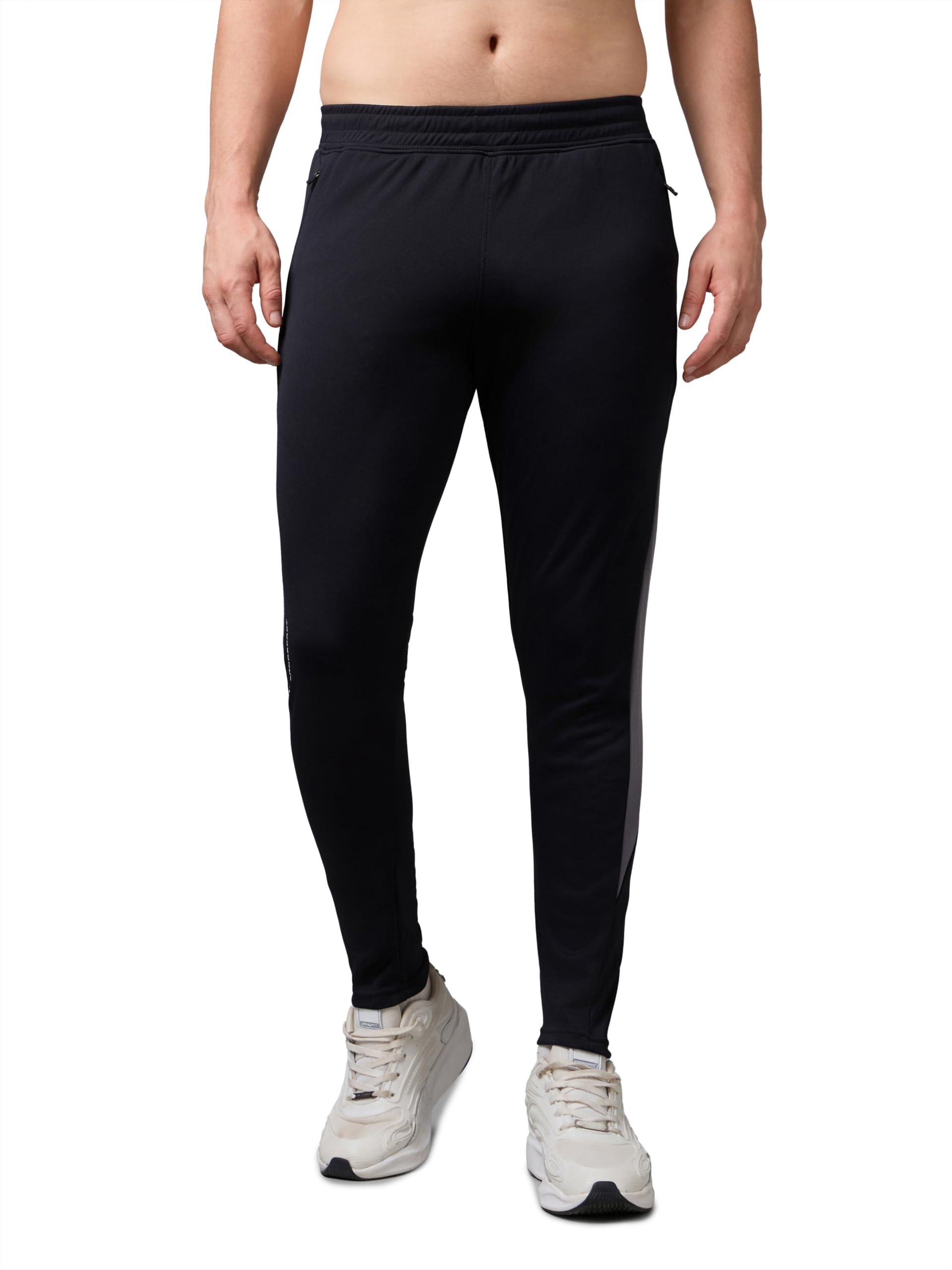 TECHNOSPORT Men's Solid Trackpants TS Flexi Quick Dry Regular Fit Mid Rise Drawstring Polyester for Gym Workout Outdoor Travel Wear Anti Odour-image-3
