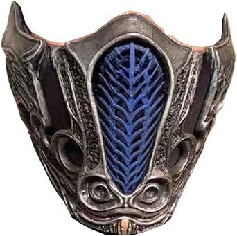 Mortal of Combat 11 New Violent Kombat Fighting Game Resin Mask Half Head, Realistic Combat Style Costume Headgear A
