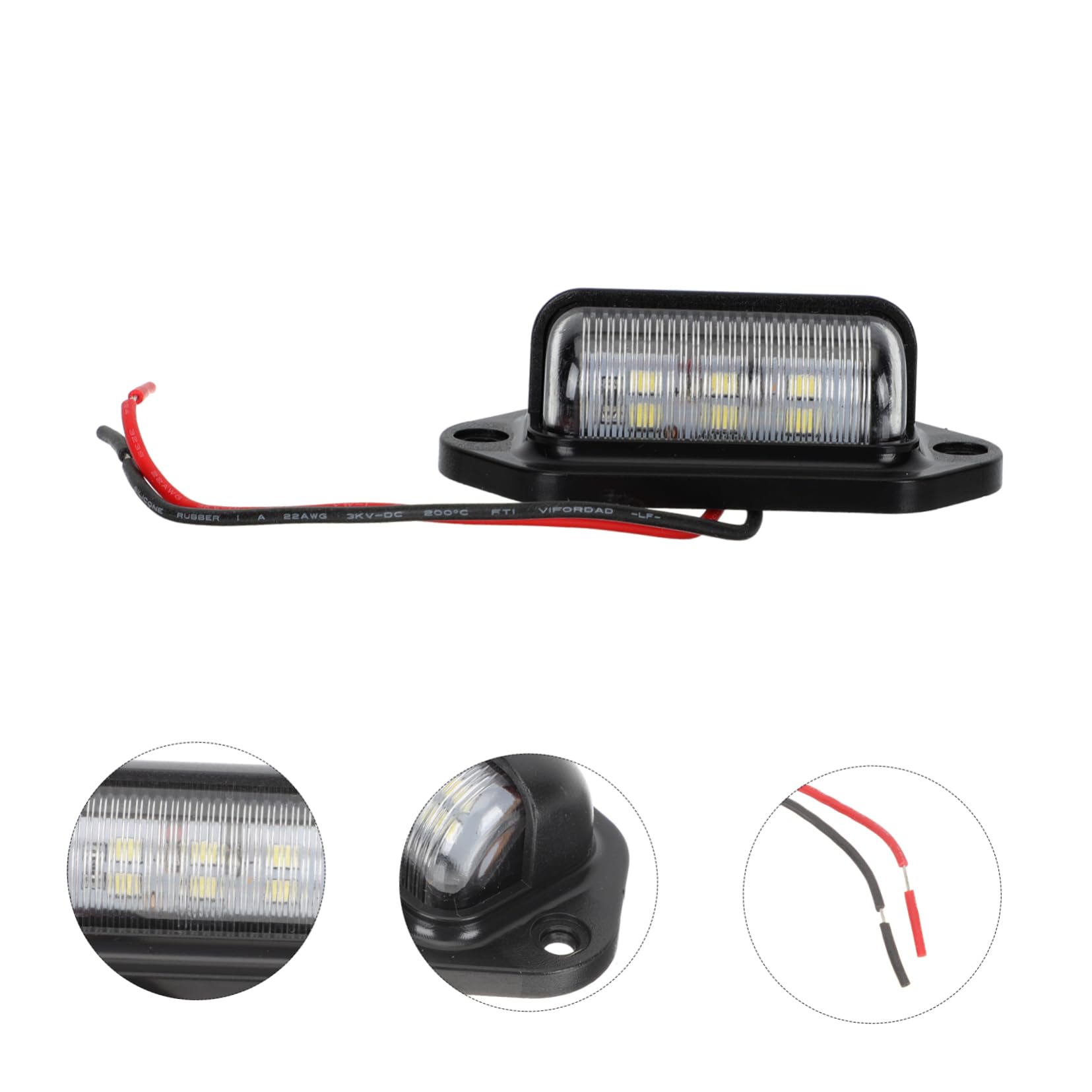 SHERCHPRY 2piezas Luz Led De Matrícula Para Remolque Lámpara Trasera De Placas De Vehículos Compatible Camiones y Trailers Instalación Consumo Energético