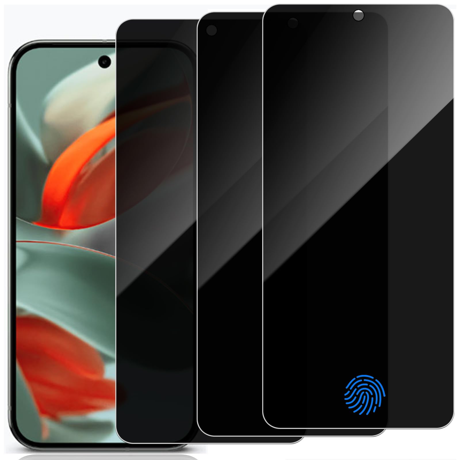 DYNASCO 3 Pack Privacy Screen Protector for Google Pixel 9 Pro 6.3"