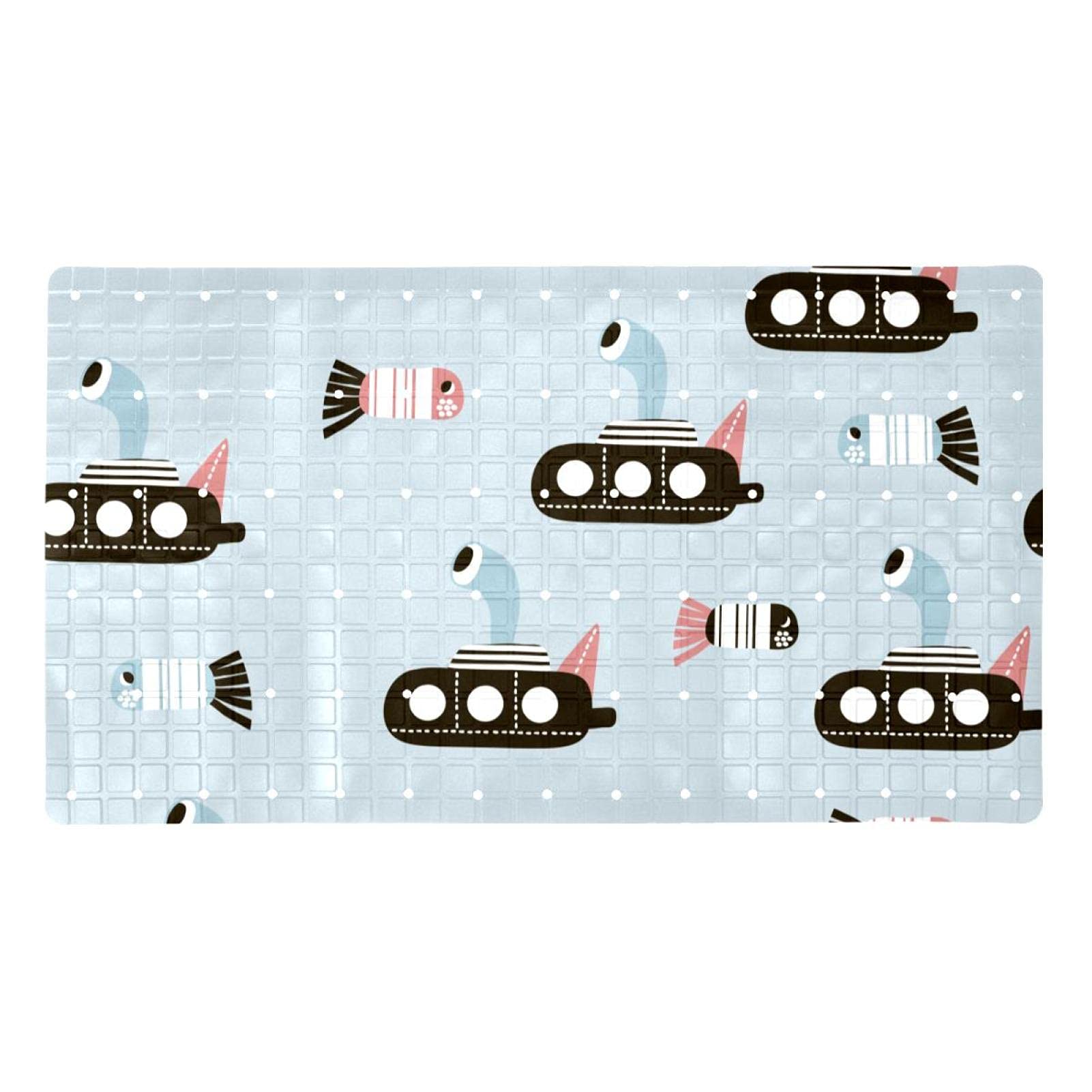 Tapis de salle de bain avec trous de drainage et ventouses antidérapantes 40x70