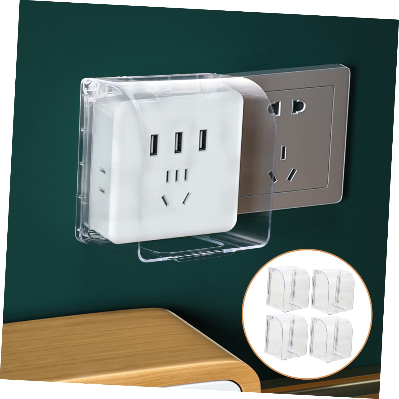 EXCEART 4 Set Copertura Per Prese Elettriche Per Uso Ed Materiale Resistente Sicuro Protezione Contro Schizzi Per Cucina Giardino Bagno 4 Pezzi * 4