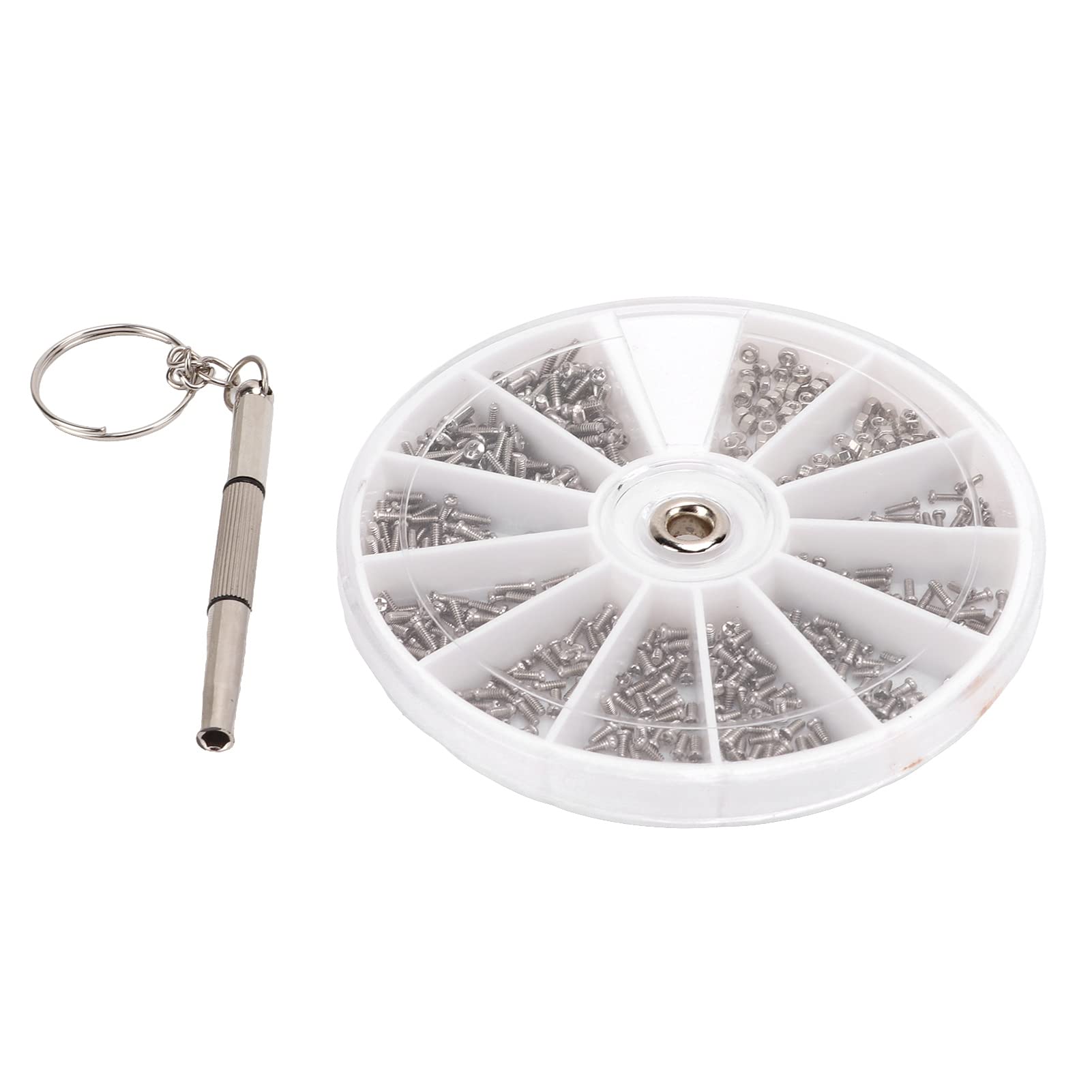 Stainless Steel Screws Nuts Repair Kit Sunglasses Watches Cell Phones Clocks Screwdriver Set Travel Case