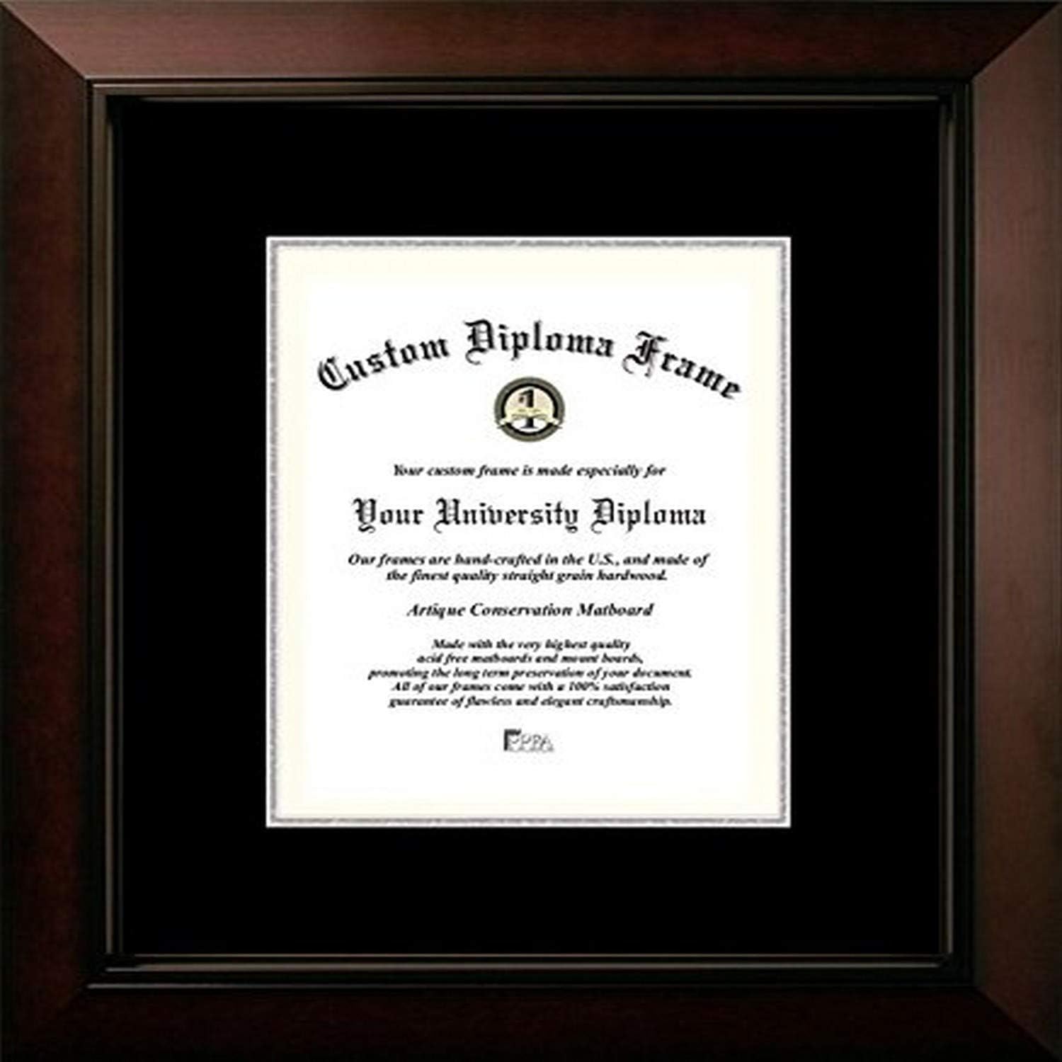 Campus Images LEGBS001810 Certificate Frame with Legacy Black and Gold Mats, 8" x 10"