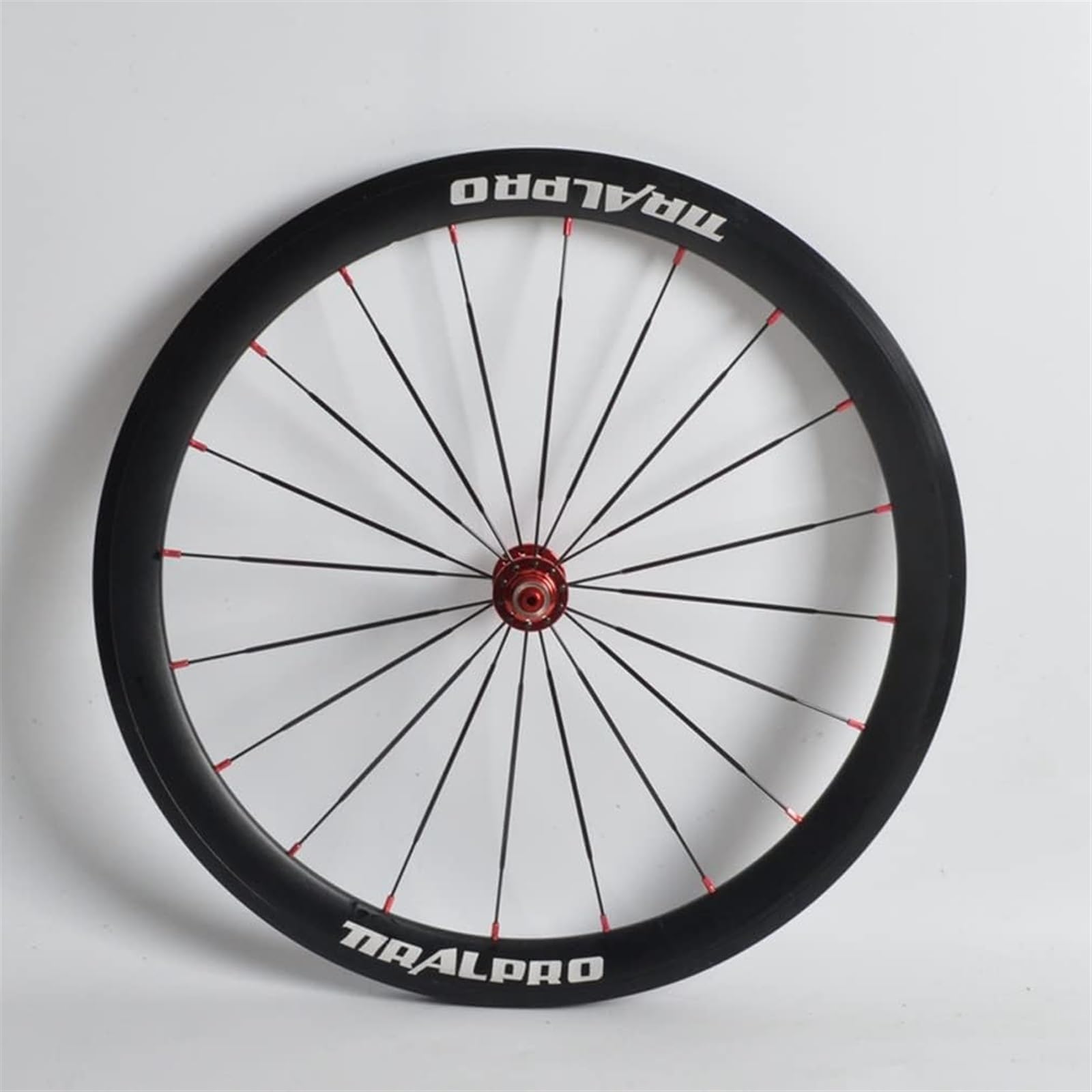 Ruedas Juego de Ruedas for Bicicleta de montaña Llanta de Bicicleta Freno en V Ruedas MTB Perno en buje de Eje sólido (Color: Negro 1 Pieza (Color : 20'' Red)