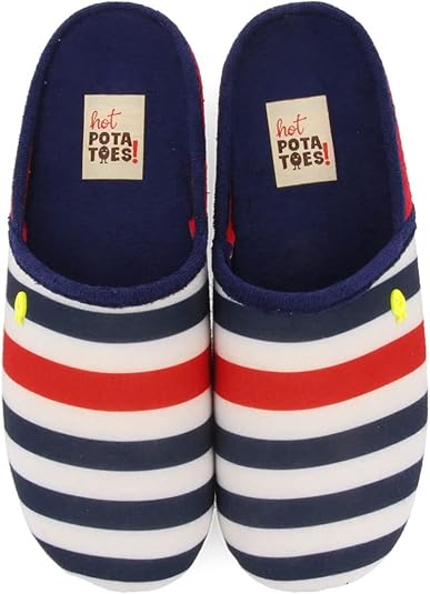 HOT POTATOES Perley herenpantoffels, grijs, maat 46, Grijs, 46 EU