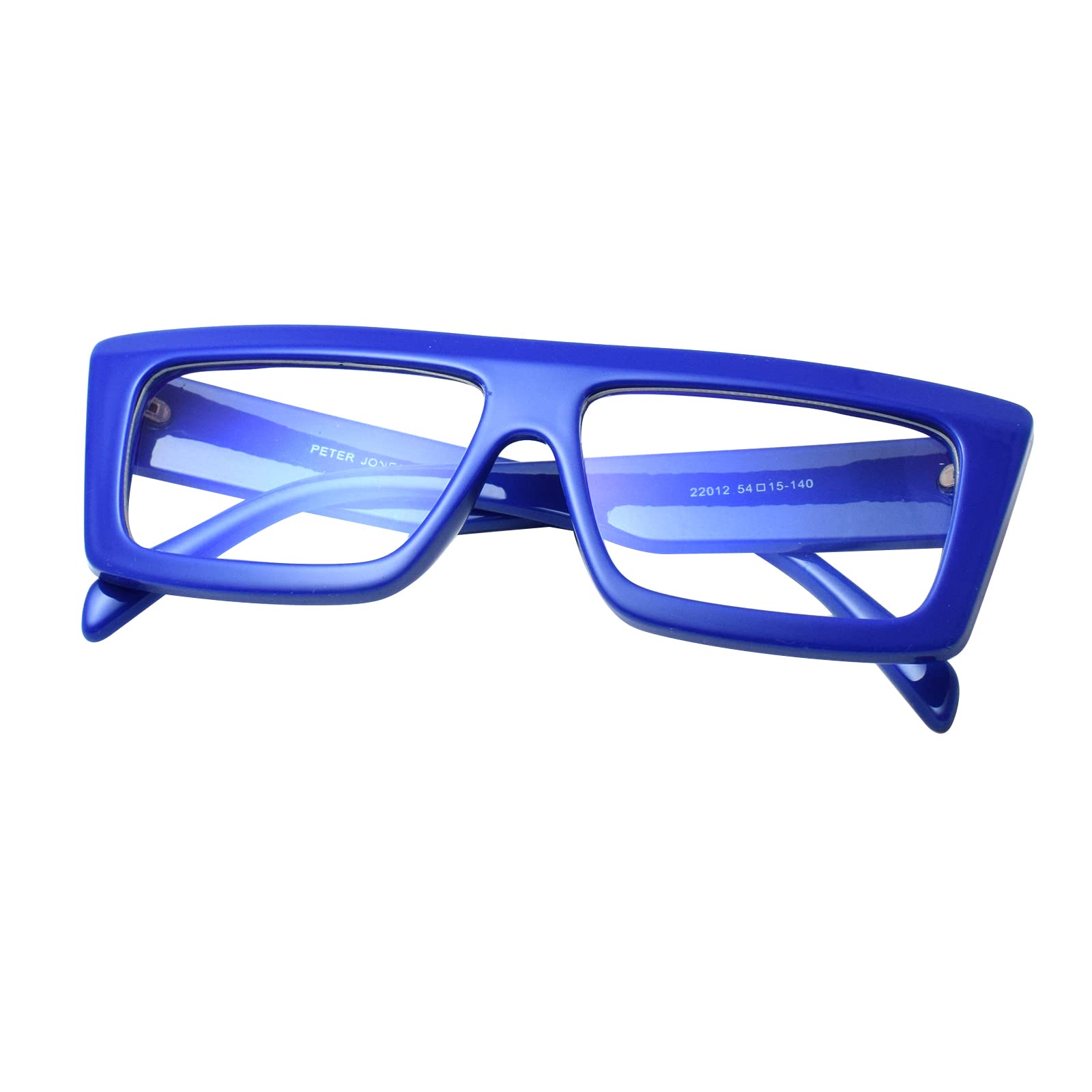 Peter Jones Square Blue Oversized Large Unisex Blue Light Blocking Computer Glasses (22012-BL) (B0BGJJBX9B) Amazon Price History, Amazon Price Tracker