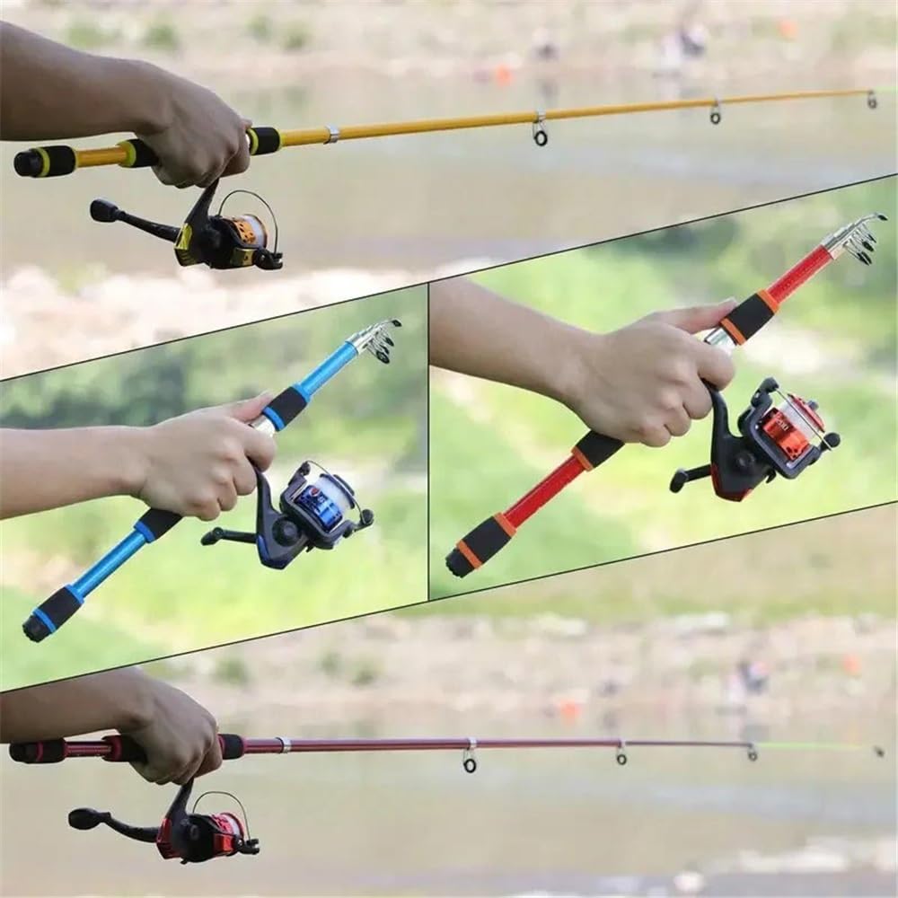 Akcesoria wędkarskie na morze Zestaw wędek Pełne zestawy z teleskopową wędką Outdoor Sports Peche(Green)
