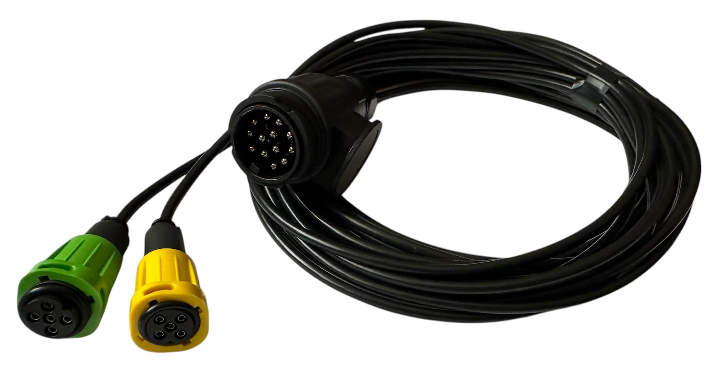 13-poliges Anhängerkabel 7m mit 2x 5-poligen Bajonett-Steckverbindern IP67 für Anhänger (7m Kabel)
